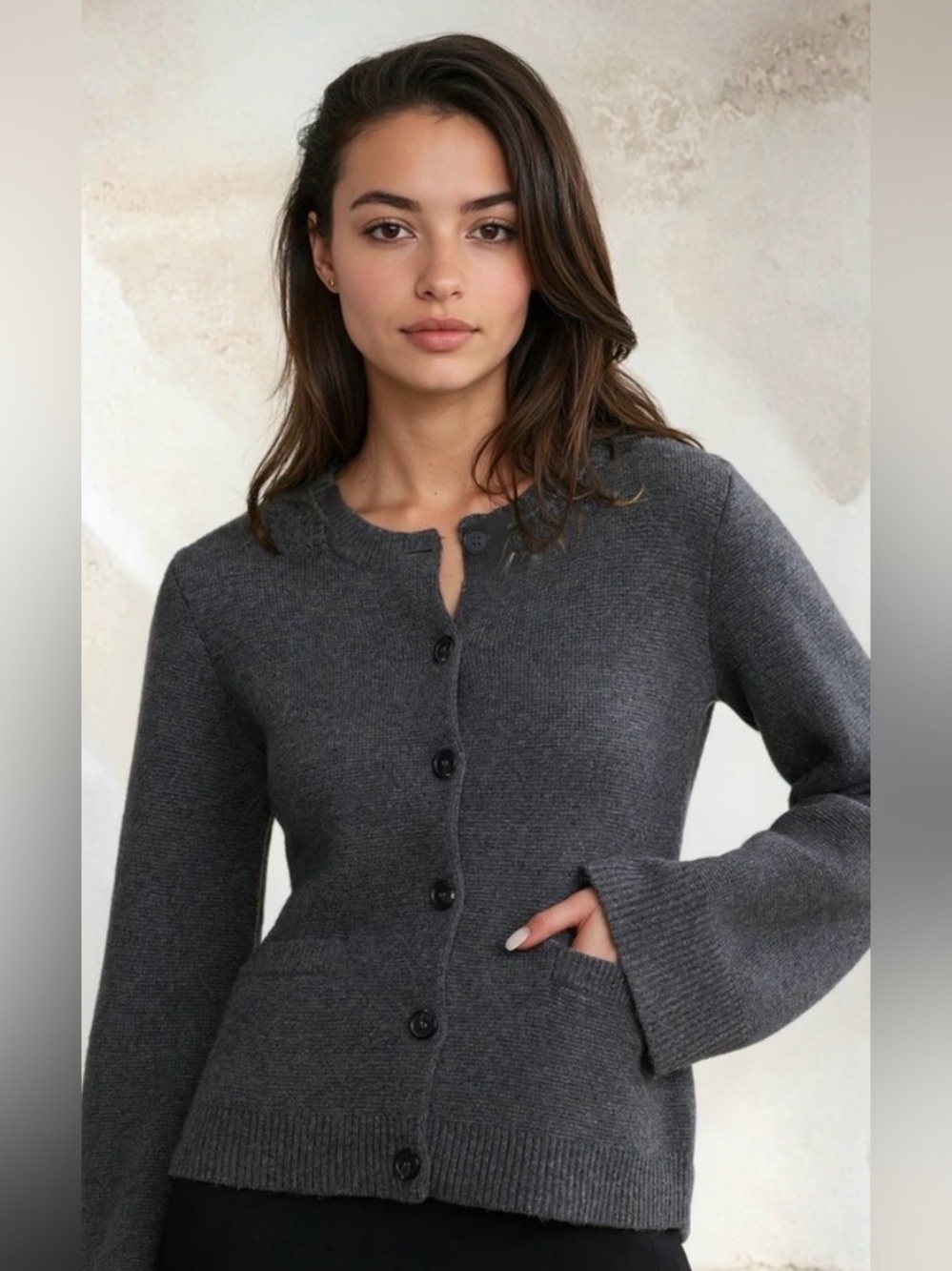 Jenni Kayne Cooper Cardigan Dark Gray